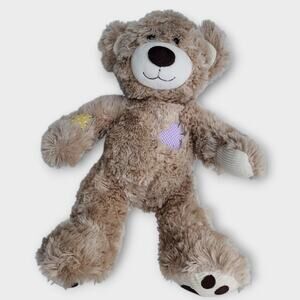 Build A Bear Workshop Patches Teddy Bear 15" Plush Tan Patchwork VTG Retired